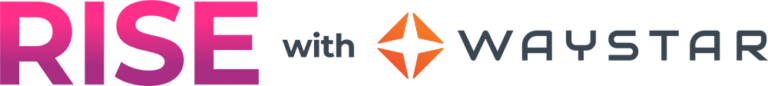 Rise with Waystar logos